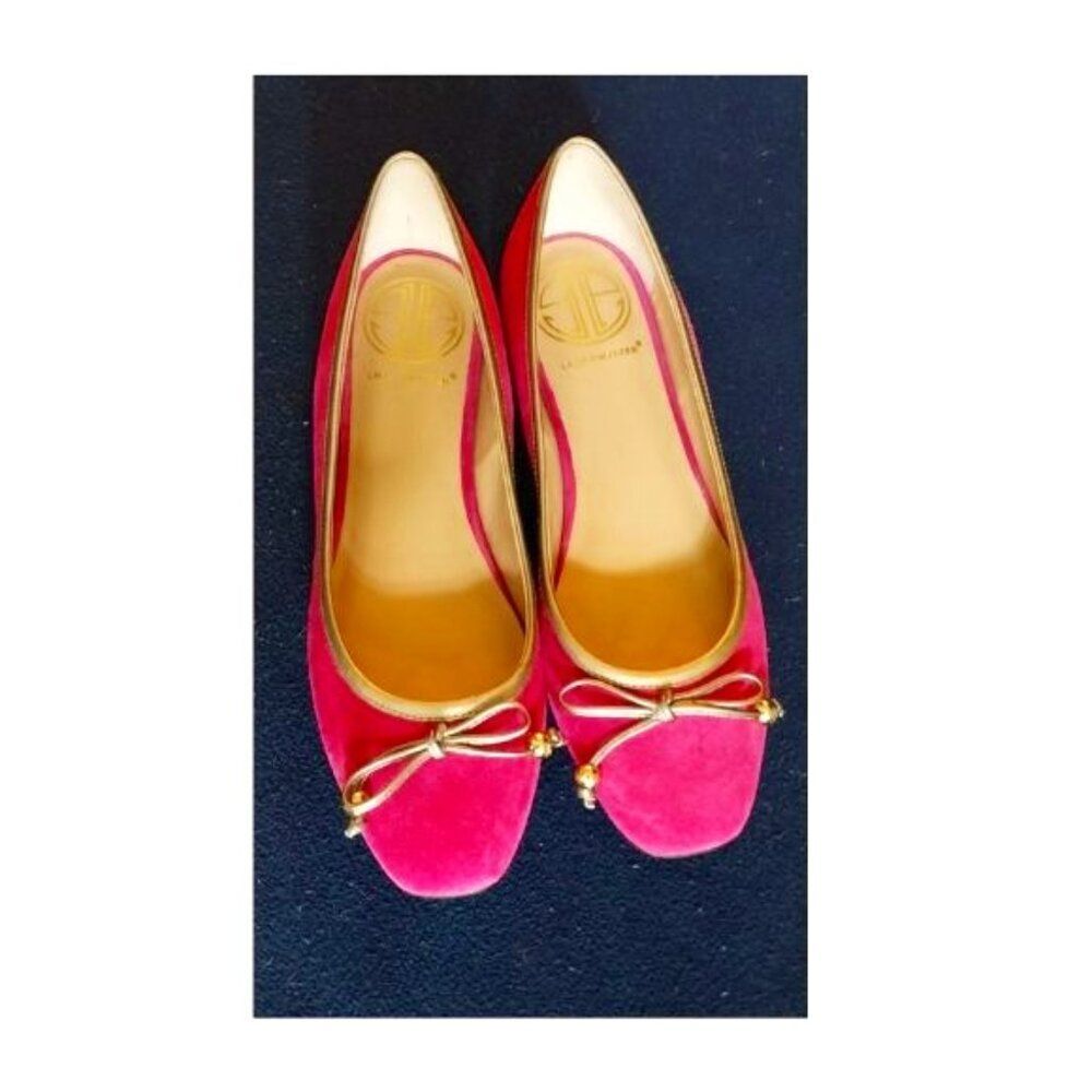 NWB Lilly Pulitzer Pink Suede Ballet Flats Women's Size 7